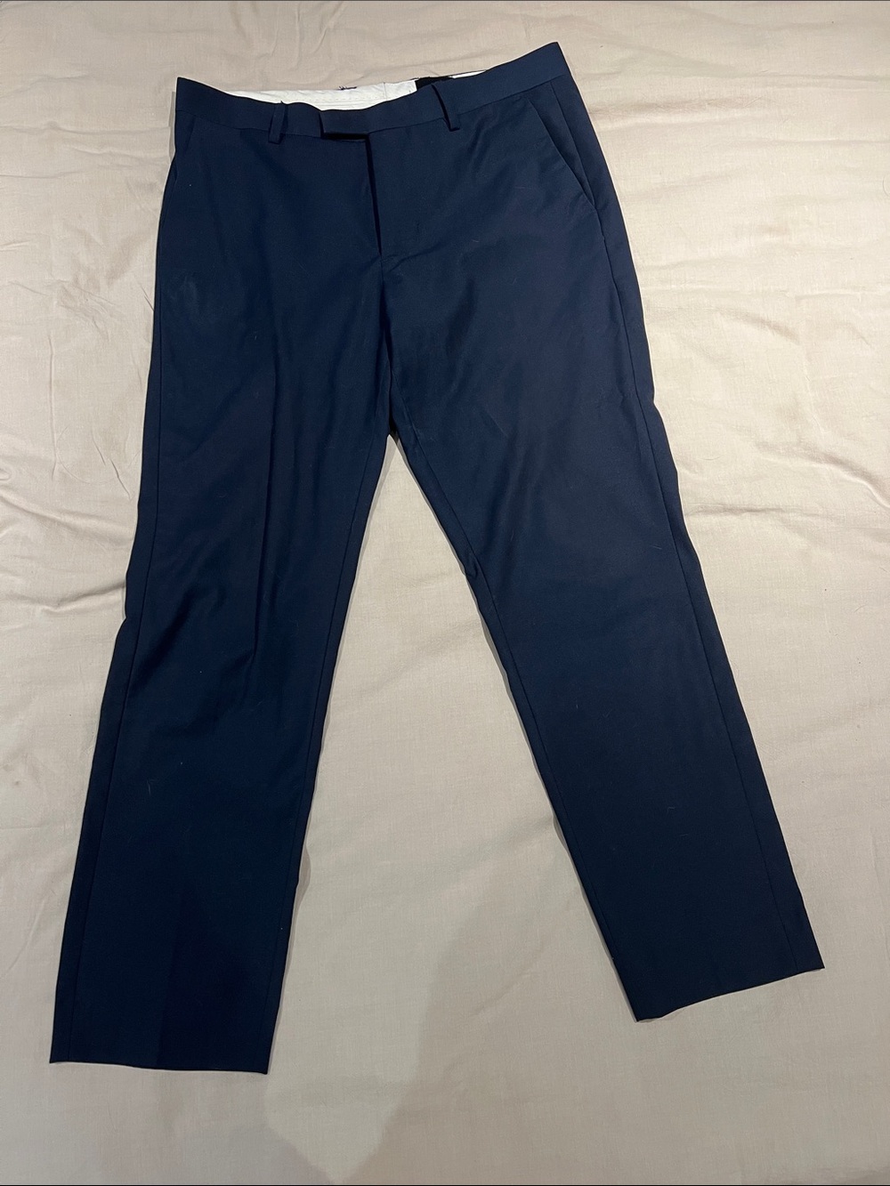Men's Navy Dress Pants - Slim Fit